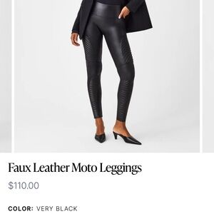 Spanx Faux Leather Moto Legging